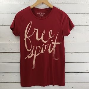 Mighty Fine Free Spirit Maroon Graphic Tee S